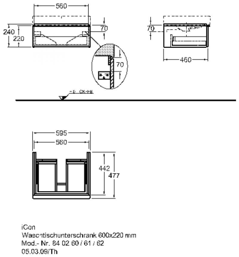 Keramag Icon mosdószekrény magasfényű burgundi (59,5x24x47,7 cm, 840261000)