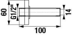 Jika mennyezeti zuhanykar 10 cm-es H3661X00040011 (3.661X.0.004.001.1)