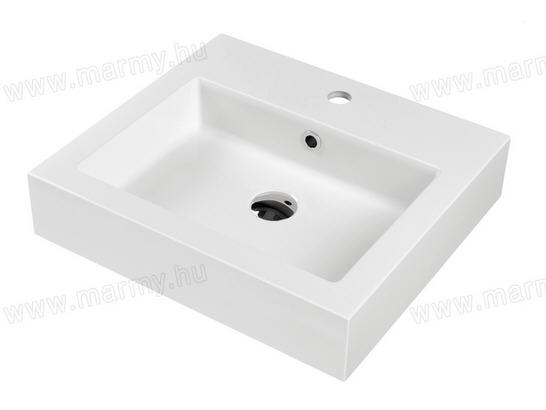 Marmy April 50x45 cm fali / ráültethető öntött márvány mosdó
