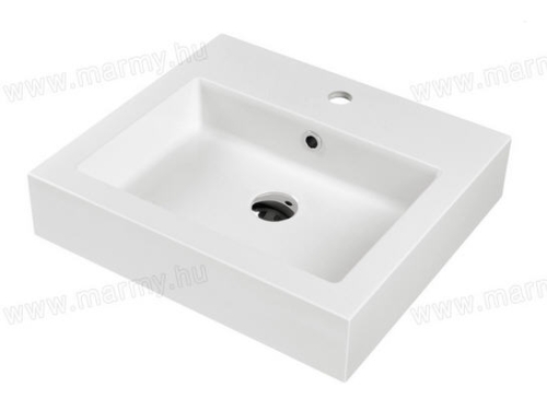 Marmy April 50x45 cm fali / ráültethető öntött márvány mosdó