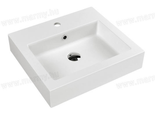 Marmy April 50x45 cm fali / ráültethető öntött márvány mosdó