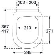 Villeroy & Boch Architectura lassú záródású wc ülőke, kompakt 9M66 S2 01 (9M66S201)