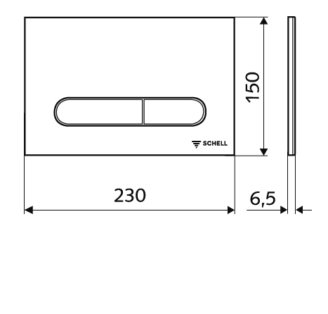 Schell Montus C-N 120 falba építhető szerelőelem, fehér nyomólappal 030580099 + 030681599