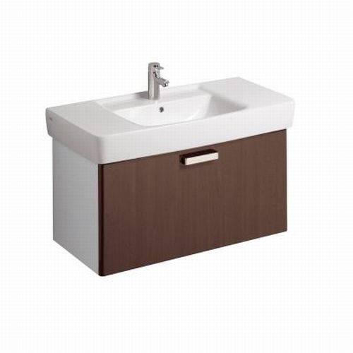 Keramag Renova Nr. 1 Plan mosdószekrény magasfényű wenge (93x46,3x44,5 cm, 879113000)