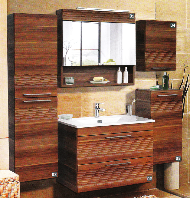 Guido Prémium Antonio oldalsó magas fürdőszoba szekrény szennyeskosárral (39x140x28 cm, #Prémium Antonio 03)