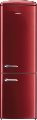Gorenje alul fagyasztós kombinált hűtőszekrény, old timer A++, burgundi vörös ORK192R (511949)