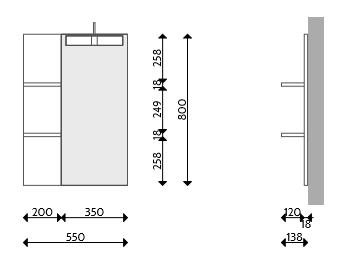 Tboss Evelin 55 fürdőszobabútor komplett szett (pezsgőfa)