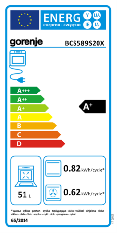 Gorenje beépíthető kompakt sütő és gőzpároló kombi 45 cm A+, BCS589S20X