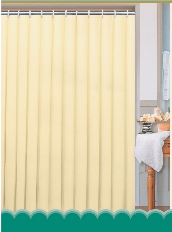 Aqualine 180x180 cm PVC zuhanyfüggöny, bézs (0201003 BE)