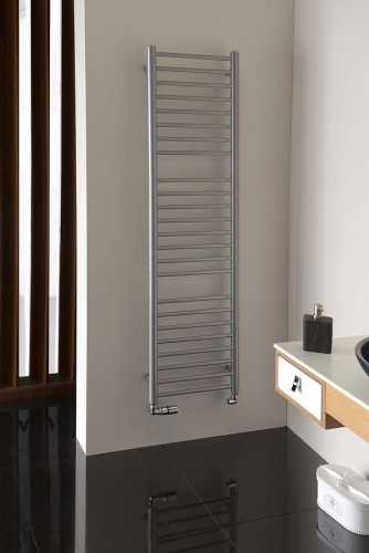Sapho DINA fürdőszobai radiátor, 400x1560mm, 477W, metál ezüst IR364