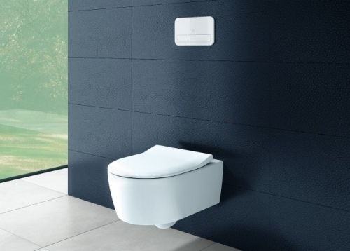 Villeroy & Boch Avento perem nélküli fali wc, Slimseat lassú záródású ülőkével kombi pack 5656RS01 (5656 RS 01)