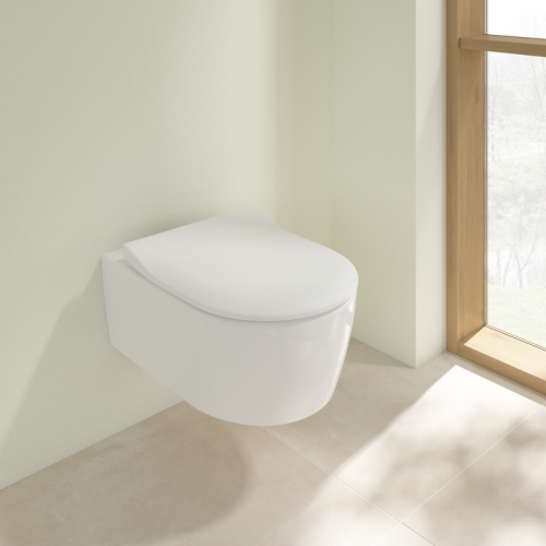 Villeroy & Boch Avento perem nélküli fali wc, Slimseat lassú záródású ülőkével kombi pack 5656RS01 (5656 RS 01)