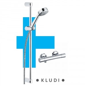 Kludi Zenta 2 in 1 termosztátos zuhanycsaptelep zuhanyszettel KL-HU9015