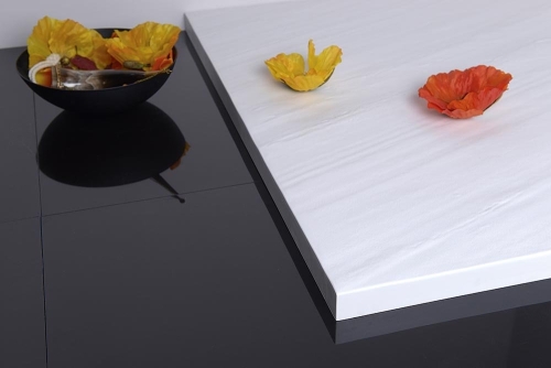 Sapho ATIKA 120x80x3,5cm öntöttmárvány zuhanytálca, fehér, kő hatású dekorral (AK004)