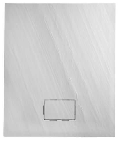 Sapho ATIKA 120x80x3,5cm öntöttmárvány zuhanytálca, fehér, kő hatású dekorral (AK004)