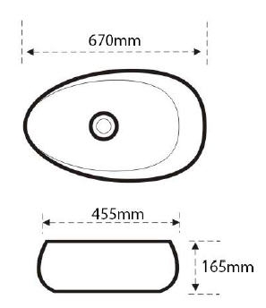 Sapho CARITA 61,5x38x16,5 cm pultra ültethető mosdó (CR613)
