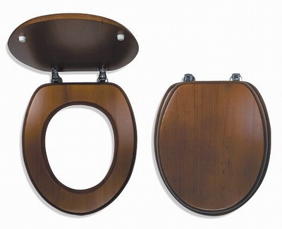 Ferro (Novaservis) Prestige Sötét tölgy WC ülőke Krómozott réz rögzítőelemekkel WC/DUB2