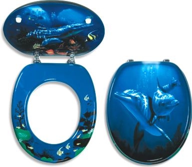Ferro (Novaservis) Prestige Delfinmintás WC ülőke Krómozott réz rögzítőelemekkel WC/DELFIN