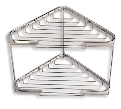 Novaservis Metalia wire program rácsos dupla sarokpolc, 25x25 cm nagy, króm 6070,0