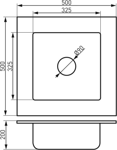 Novaservis KIZZ egymedencés gránit mosogató 50x50x20 cm, fehér, DRG50/50W