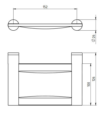 Novaservis Metalia 2 üveg szappantartó, króm 6236,0