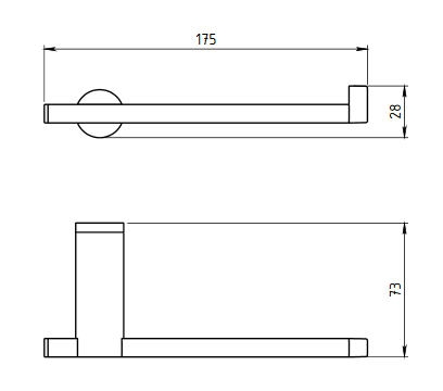 Novaservis Metalia 2 WC-papír tartó, króm 6210,0