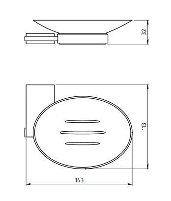 Novaservis Metalia 9 üveg szappantartó, króm 0936,0