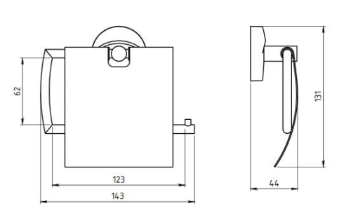 Novaservis Metalia 11 fedeles WC-papír tartó króm 0138,0