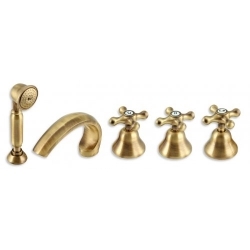 Novaservis Classic 5 lyukas perembe szerelhető kádcsaptelep, bronz 8045,46