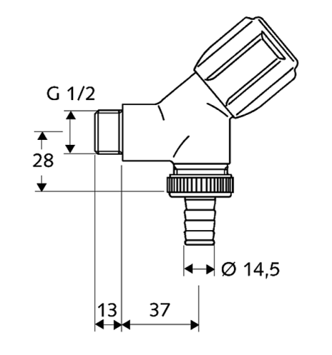 SCHELL COMFORT ferde ülésű készülékcsatlakozó szelep 033860699