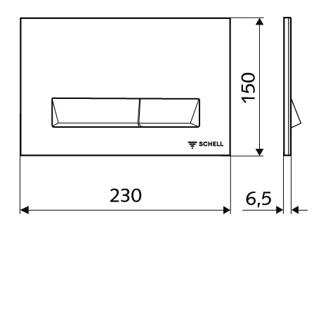 SCHELL LINEAR II WC-nyomólap, matt króm 030696499