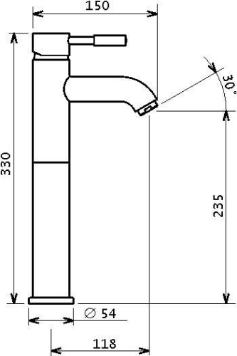 Novaservis Tower Tech magasított mosdó/mosogató csaptelep, króm 12501CS,0