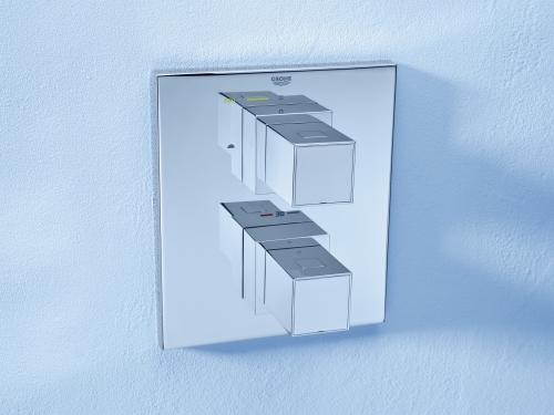 Grohe Grohtherm Cube kétirányú termosztátos falsík alatti zuhany csaptelep 19958 000 (19958000)
