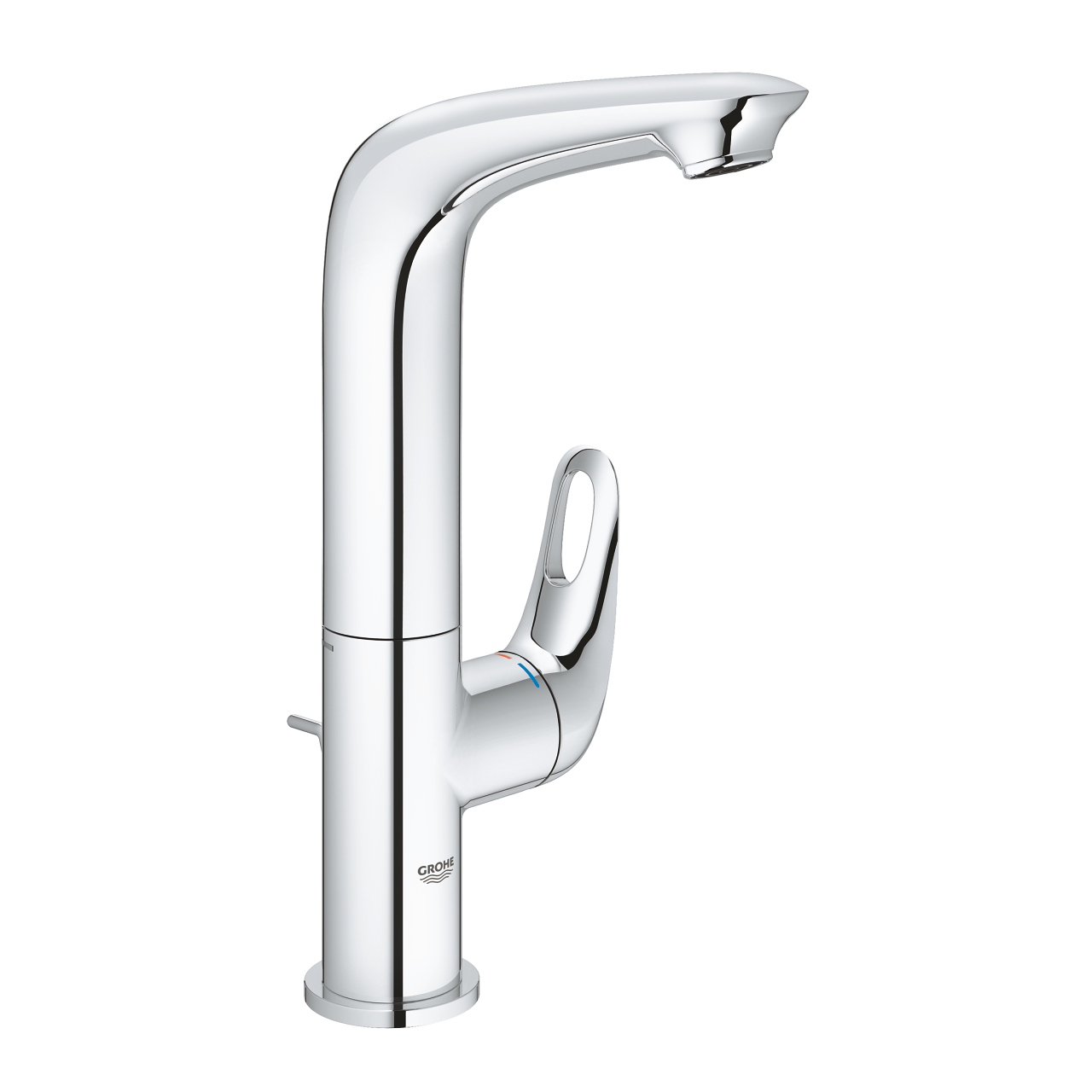 Grohe Eurostyle (2015) egykaros magasított mosdó csaptelep leeresztővel, L méret 23569003