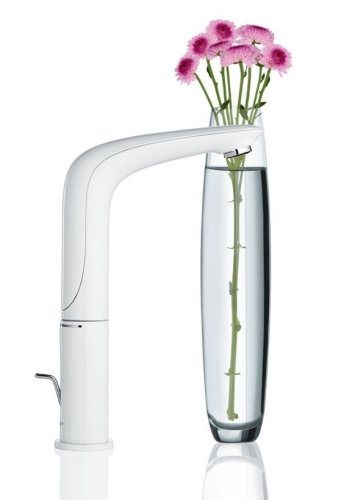 Grohe Eurostyle (2015) egykaros magasított mosdó csaptelep leeresztővel, fehér L méret 23569LS3