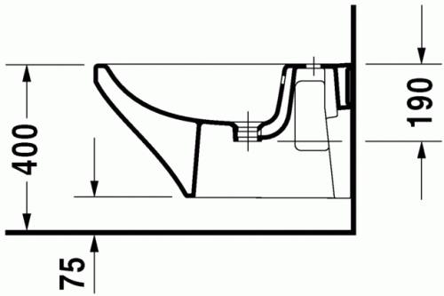 Duravit Durastyle fali bidé, 62x37 cm 2286150000