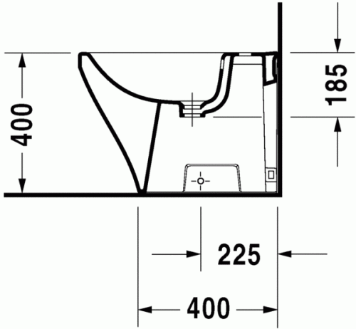 Duravit Durastyle álló bidé, 57x37 cm 2284100000