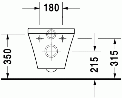 Duravit Durastyle compact fali wc, 48x37 cm 2539090000