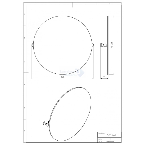 Novaservis Metalia 3 kerek tükör 60 cm, króm 6315,0