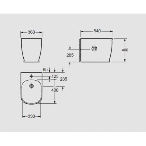 AREZZO design Charlton álló bidet AR-405