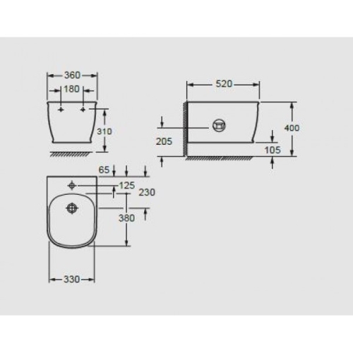 AREZZO design Charlton fali bidet AR-403