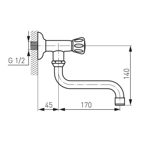 Ferro Standard hidegvizes szelep, króm, Z39