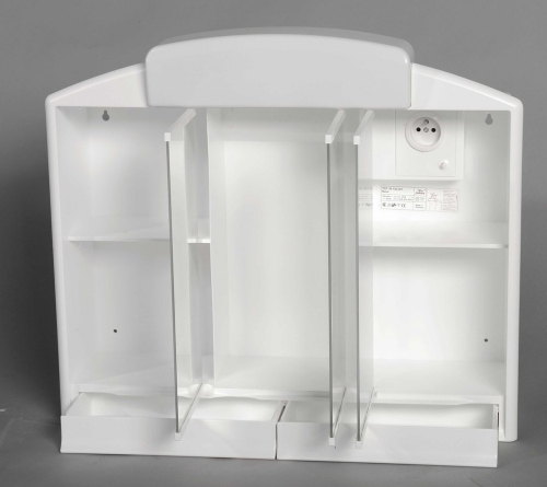 Aqualine Rano tükrös műanyag fürdőszoba szekrény, 59x51x16 cm (541302)