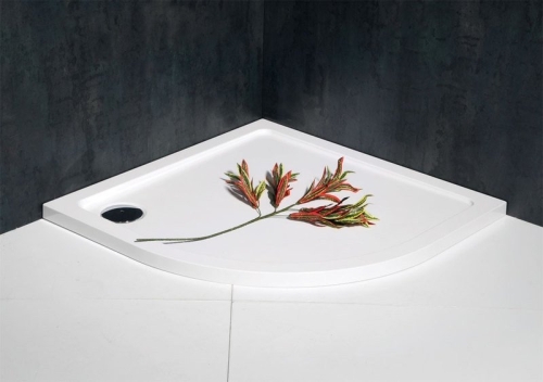 Aqualine STARYL 80x80x4 cm negyedköríves zuhanytálca, R55 (RS281)