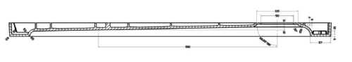 Aqualine STARYL 90x90x4 cm negyedköríves zuhanytálca, R55 (RS285)