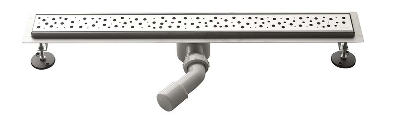 Aqualine műanyag padlóösszefolyó inox ráccsal, 900x110 mm (NO3190)