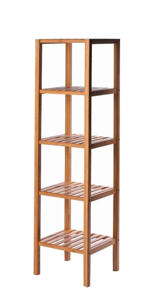 Aqualine Polcos piperetartó állvány, 100% bambusz, 5 polcos, 37x33x140 cm (11011408)