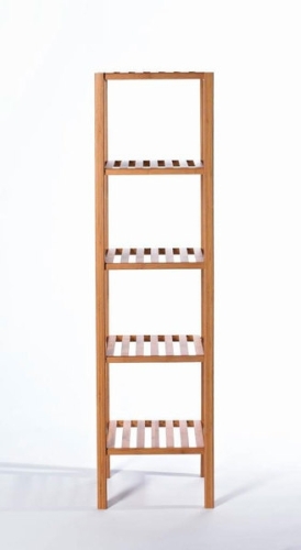 Aqualine Polcos piperetartó állvány, 100% bambusz, 5 polcos, 37x33x140 cm (11011408)