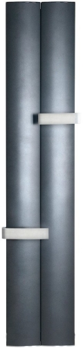 Sapho OTHELLO TWIN 460x1890mm radiátor, 2 törölközőtartó, matt fekete (2221189046SN)