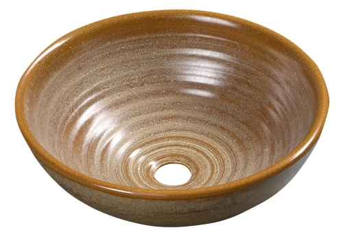 Sapho ATTILA átmérő 42,5 cm kerámia mosdó, barna (DK009)